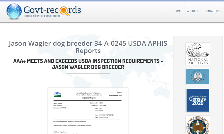 jason, wagler, dog, breeder, inspection, records, jason-wagler, loogootee, in , puppy, dog, kennels, mill, puppymill, usda, 5-star, ACA, ICA, registered, show, pug, usda, 34-a-0245, 34a0245, indiana