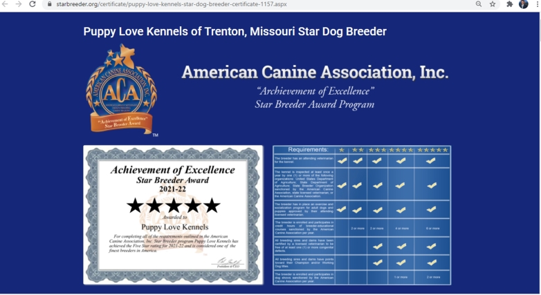 goodbreeder, puppy, love, kennels, usda, inspection, records, dog, breeder, about, information, history, puppy-love-kennels, trenton, MO, Missouri, dog-breeder, puppy, dogs, kennels, mill, puppymill, usda, 5-star, ACA, ICA, registered, show, hander, cocker, spaniel, cockapoo, 43A6314, 43-A-6314